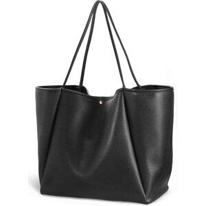 Oversize Pu Leather Tote Travel purse Bag for Women